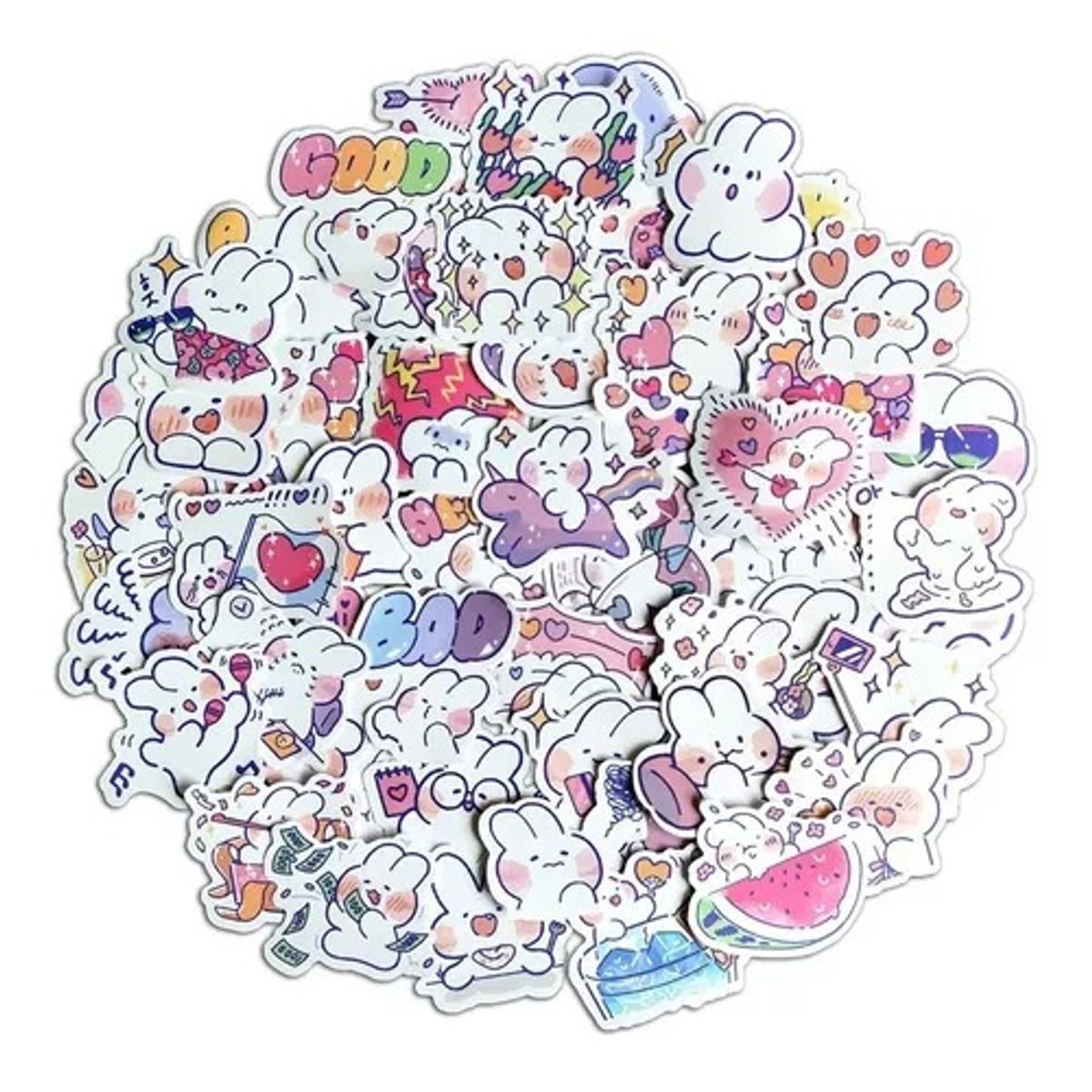 GARSIL - 50 Stickers de Mongmong - Etiquetas Autoadhesivas