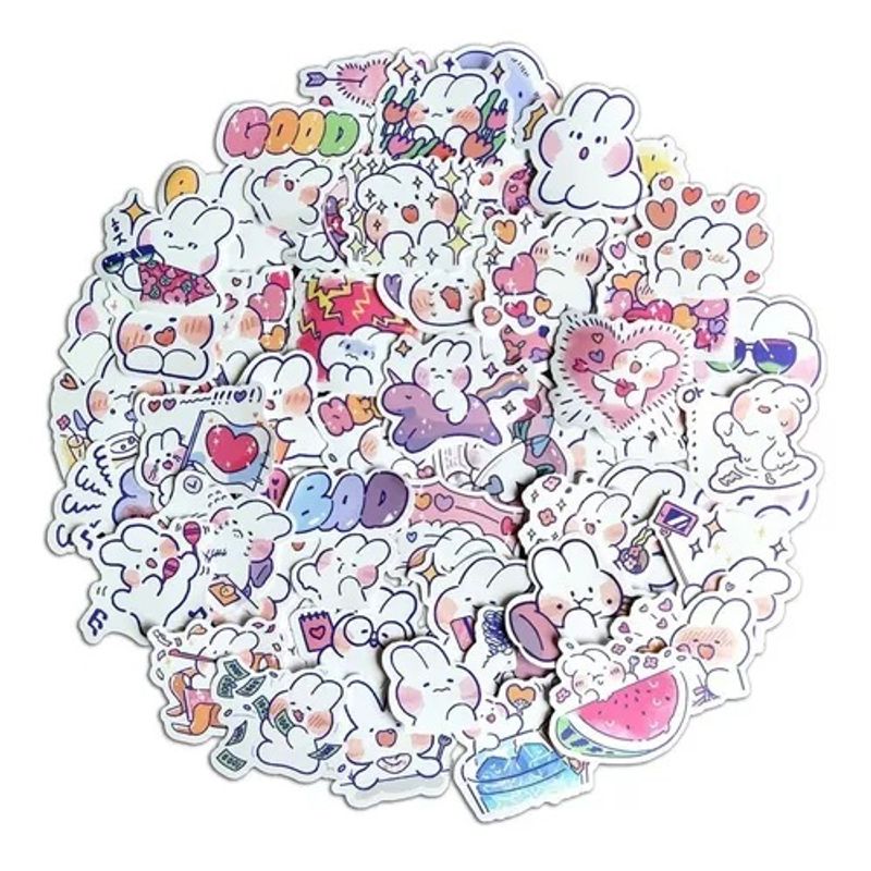 GARSIL - 50 Stickers de Mongmong - Etiquetas Autoadhesivas