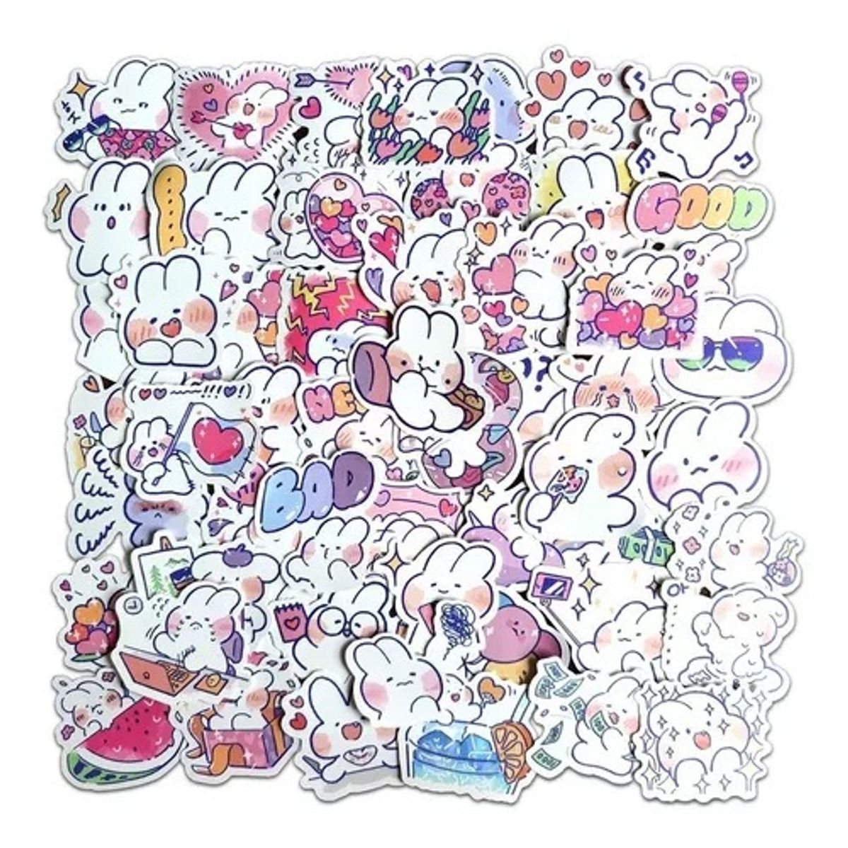 GARSIL - 50 Stickers de Mongmong - Etiquetas Autoadhesivas