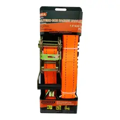 MAKAWA - Eslinga Cinta Amarre Con Ratchet 1,5 Pulgada X 20 Ft