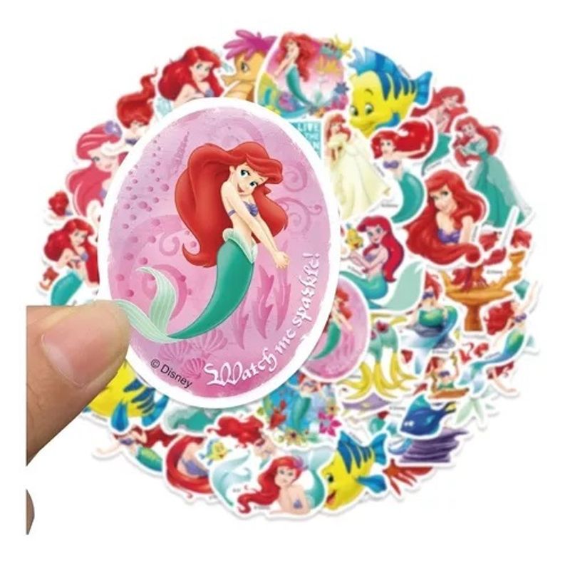 GARSIL - 50 Stickers de La Sirenita - Etiquetas Autoadhesivas