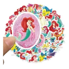 GARSIL - 50 Stickers de La Sirenita - Etiquetas Autoadhesivas