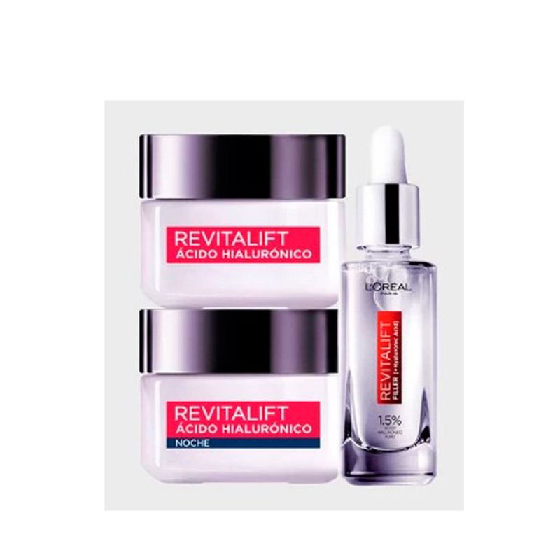 REVITALIFT - Pack Dia Y Noche & Serum Ácido Hialurónico Loréal.-