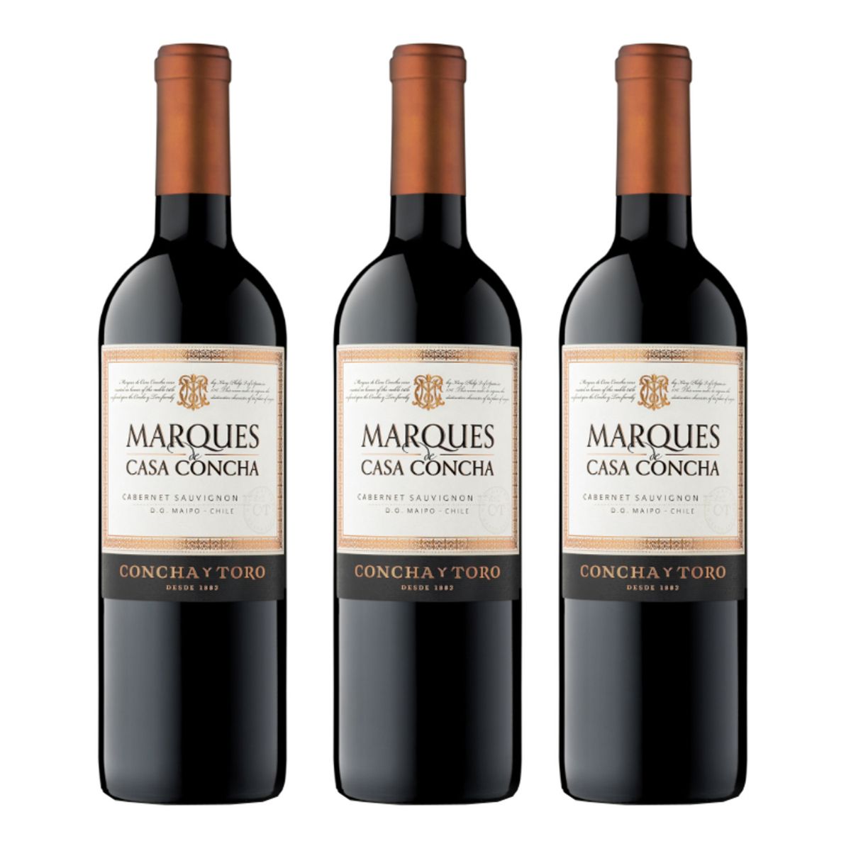 GENERICO - 3 Vinos Marqués De Casa Concha, Cabernet Sauvignon