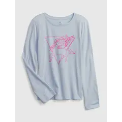 GAP - Polera Manga Larga 1 Algodón Orgánico Celeste
