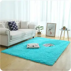 GENERICO - ALFOMBRA PELUDITA, SUAVE, ANTIDESLIZANTE, COLOR CALIPSO 150X200 CM