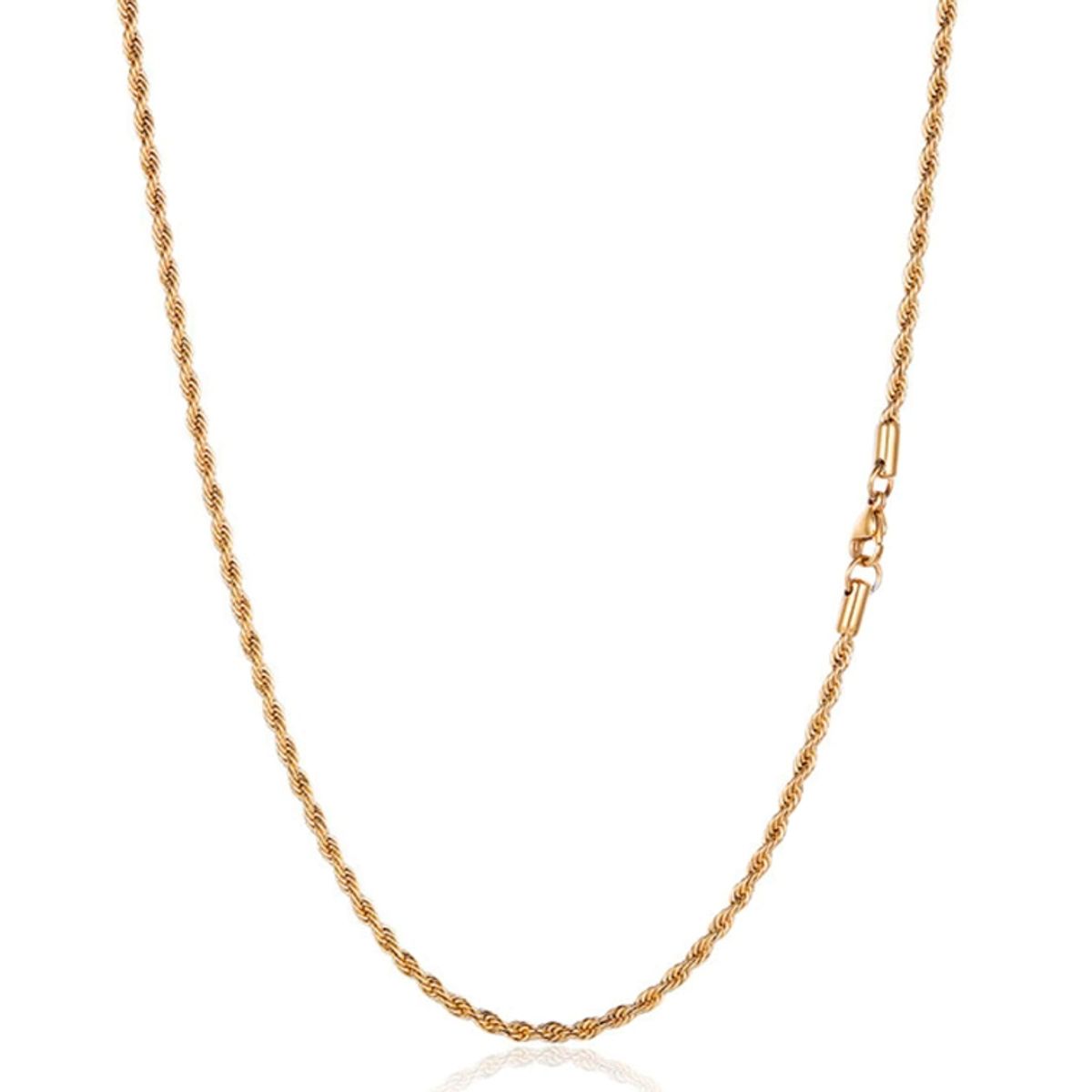 GENERICO - Collar Cadena Para Hombre Acero Inoxidable Torbillon 2mm 60cm