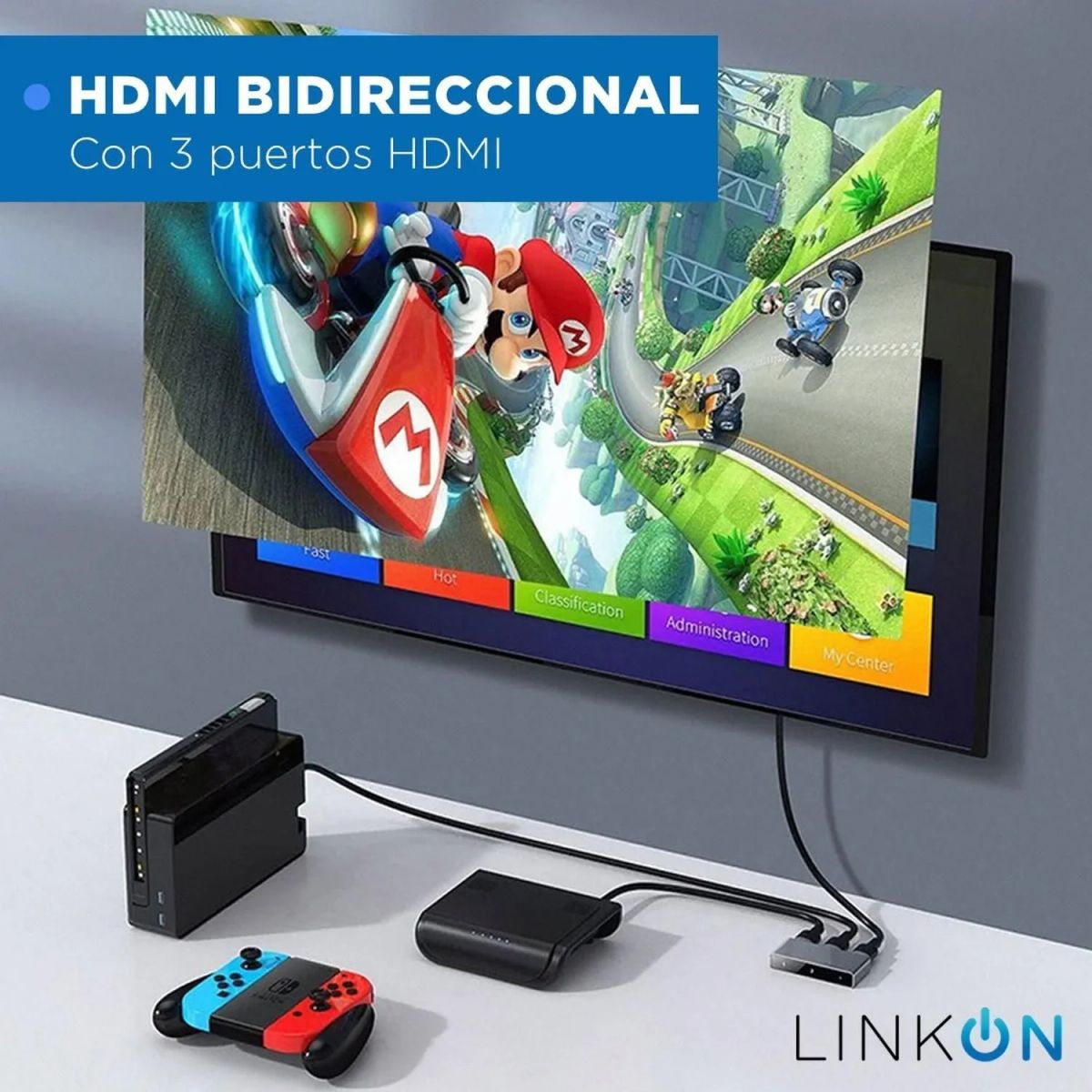 LINKON - Splitter Switch Hdmi 3 En 1 Linkon 4k 60hz Ps Xbox Hdtv
