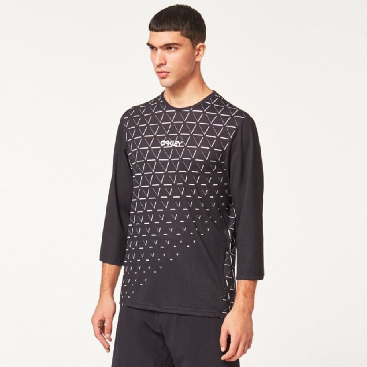 OAKLEY - Polera MTB Oakley Flow 3/4 Jersey Hombre Blackout