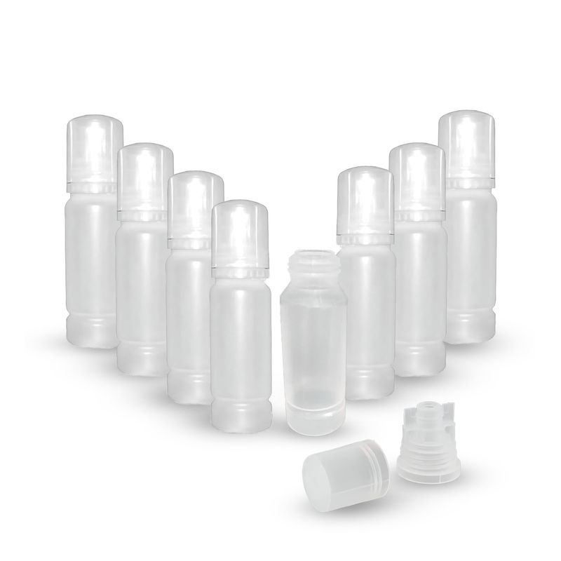 MALIK - Pack 8 Botellas Vacias T544 70ml compatible para Epson Ecotank L3210