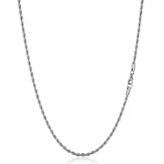 GENERICO - Collar Cadena Para Hombre Acero Inoxidable Torbillon 2mm 50cm