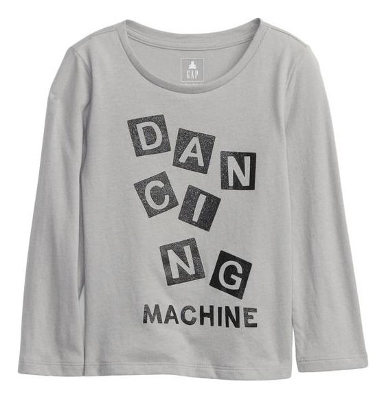 GAP Polera Manga Larga Algodón Orgánico Gris GAP