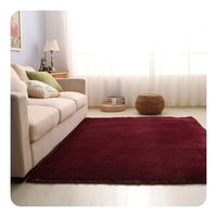 ALFOMBRA PELUDITA, SUAVE, ANTIDESLIZANTE, COLOR BURDEO 150X200 CM