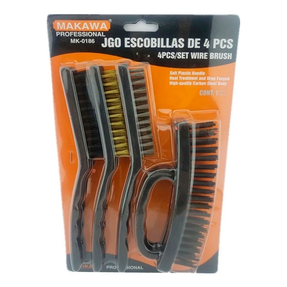 MAKAWA - Juego De Escobillas 4 Piezas Makawa