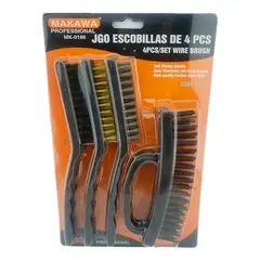 MAKAWA - Juego De Escobillas 4 Piezas