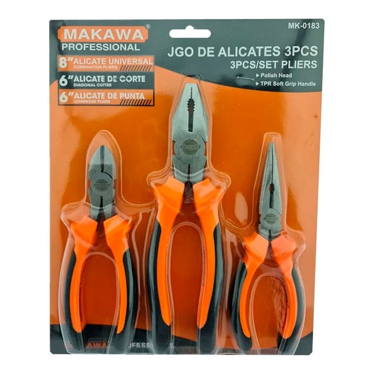 Set Kit Juego De Alicates 3 Piezas