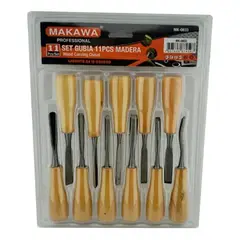 MAKAWA - Juego De Cinceles Para Tallar Madera Gubia 11 Piezas