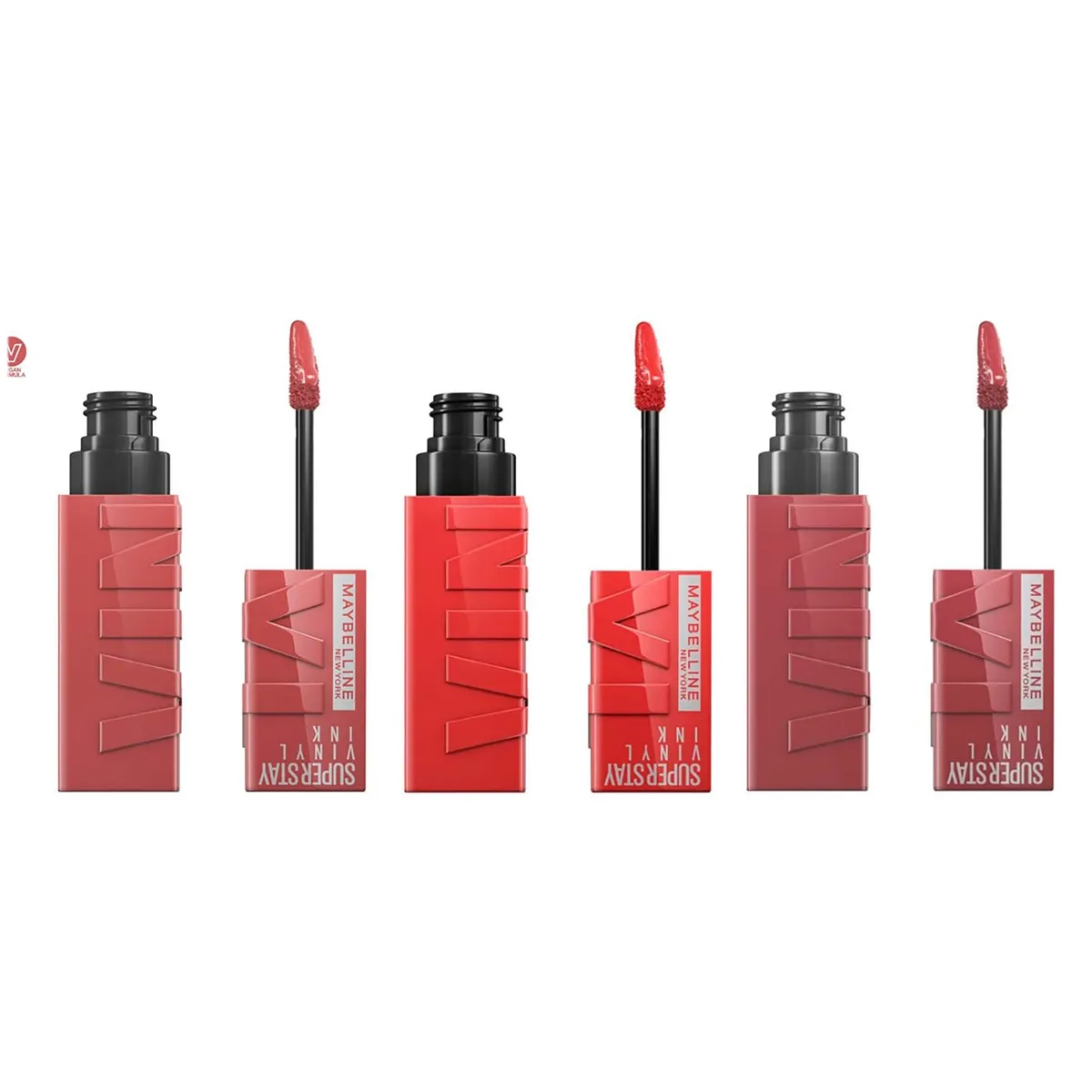 MAYBELLINE - 3 Labiales Superstay Vinyl Ink Nudes Hasta 16H Maybelline