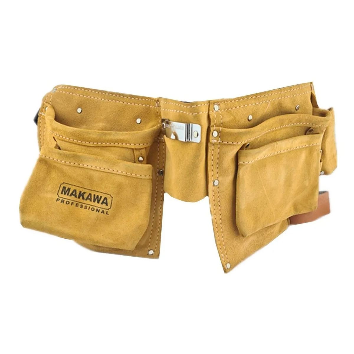 MAKAWA - Coleto Carpintero Portaherramienta Doble Cuero Mk-et02