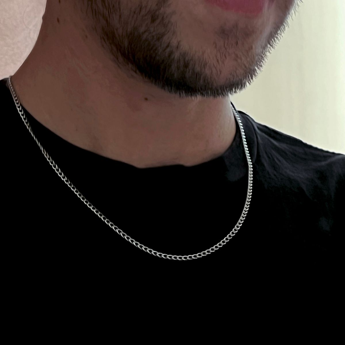 GENERICO - Collar Cadena Para Hombre Acero Inoxidable Grumet 3mm 60cm