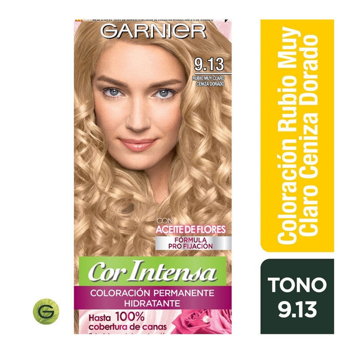 GARNIER - Tinte Cor Intensa 9.13 Rubio Muy Claro Ceniza Dorado Garnier
