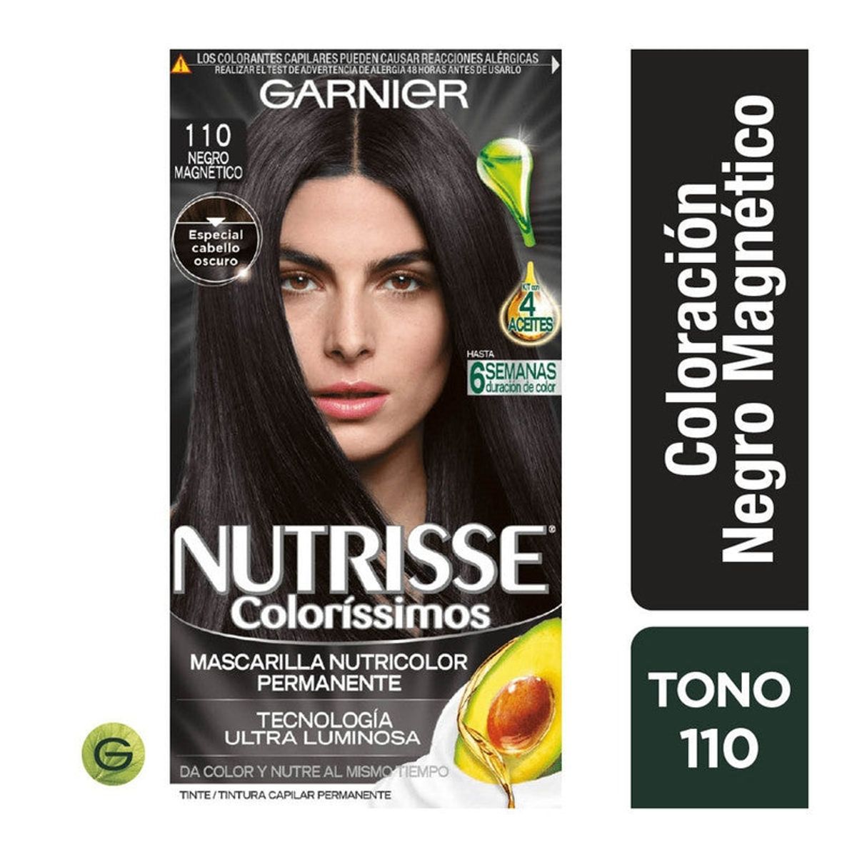 GARNIER - Tinte Nutrisse Clororíssimos 110 Negro Magnético Garnier