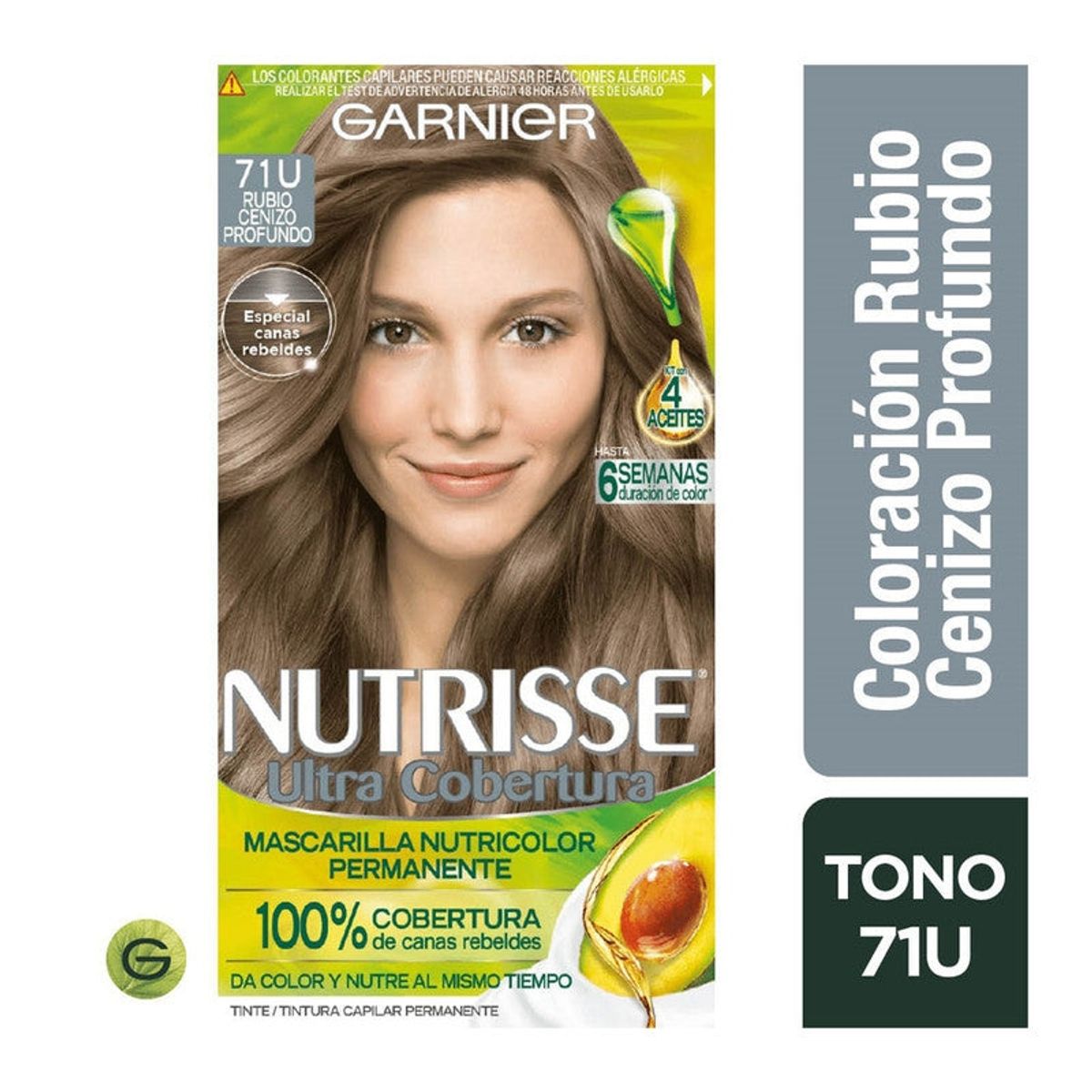 GARNIER - Tinte Nutrisse Ult Cob 71U Rubio Cenizo Profundo Garnier