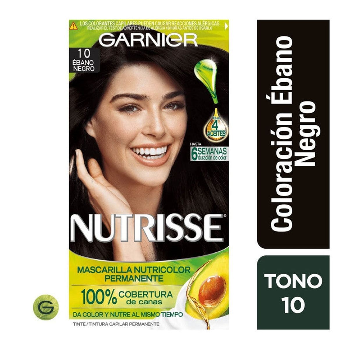 GARNIER - Tinte Nutrisse 10 Ébano Negro Garnier