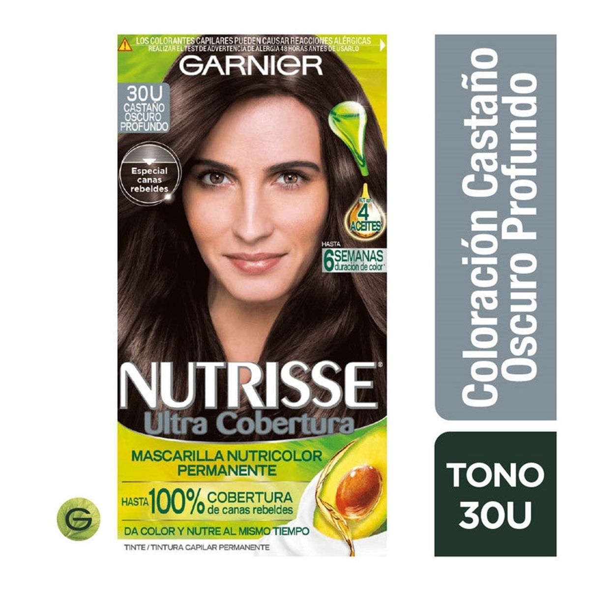 GARNIER - Tinte Nutrisse Ult Cob 30U Castaño Oscuro Profundo Garnier
