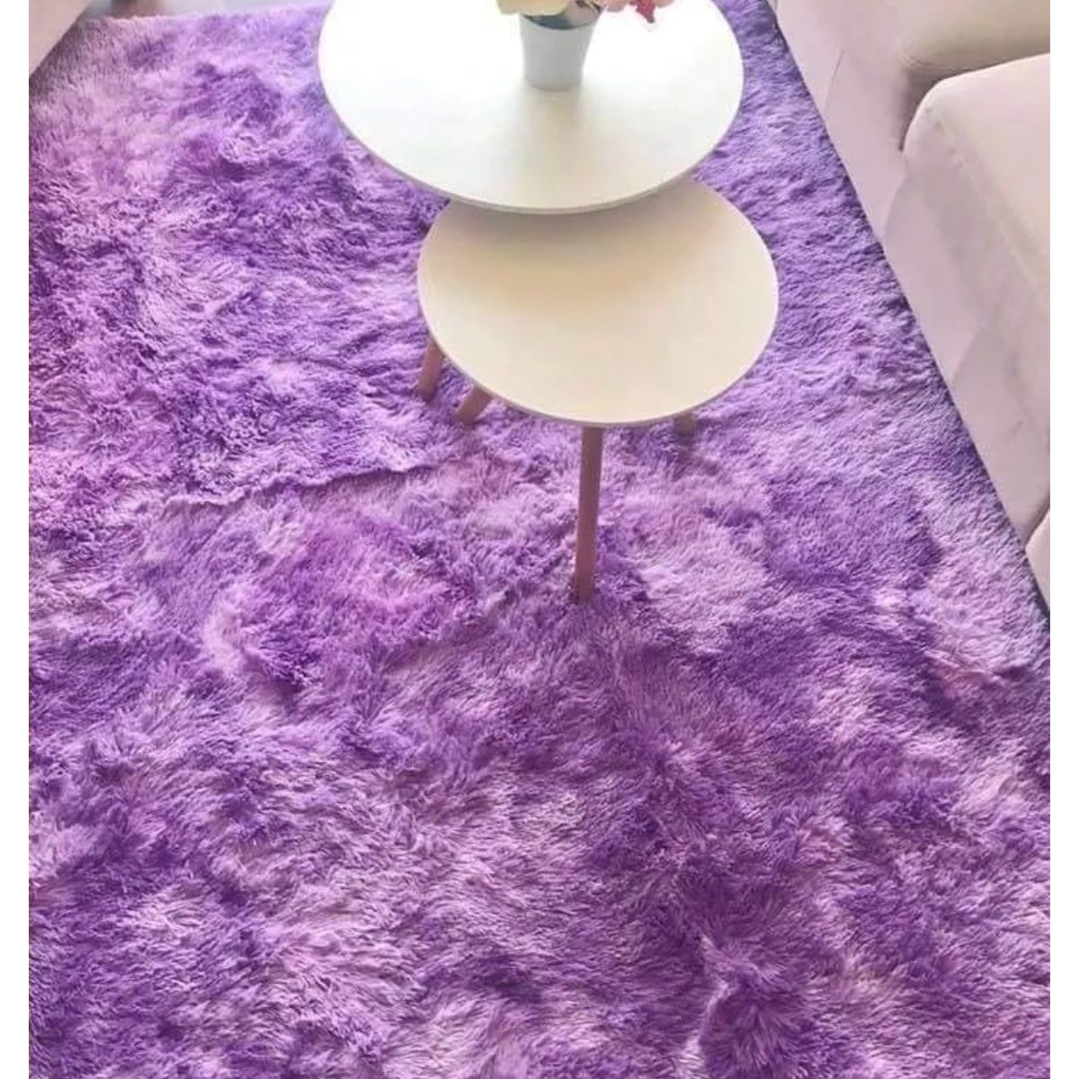 GENERICO - ALFOMBRA  PELUDITA, ANTIDESLIZANTE, COLOR MORADO JASPEADO 180X200 CM