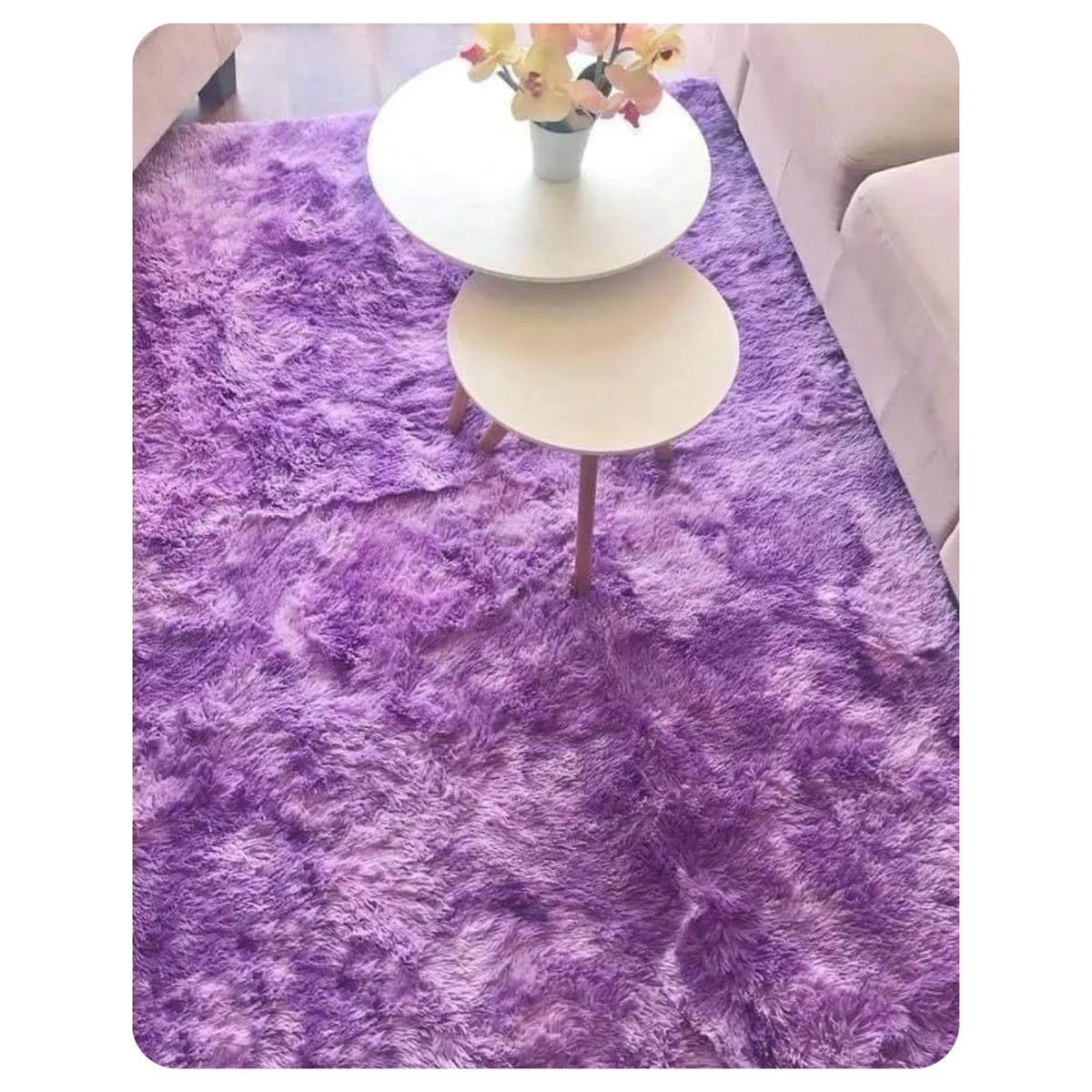 GENERICO - ALFOMBRA  PELUDITA, ANTIDESLIZANTE, COLOR MORADO JASPEADO 180X200 CM