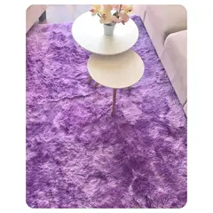 GENERICO - ALFOMBRA PELUDITA, ANTIDESLIZANTE, COLOR MORADO JASPEADO 180X200 CM