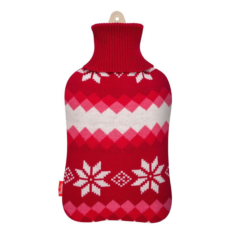 THERMICA - Guatero Thermicachile 2 Litros C/Funda Tejido Rojo Y Blanco