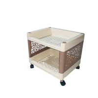 Estante Repisa Organizador Librero 2 niveles Ruedas 6050