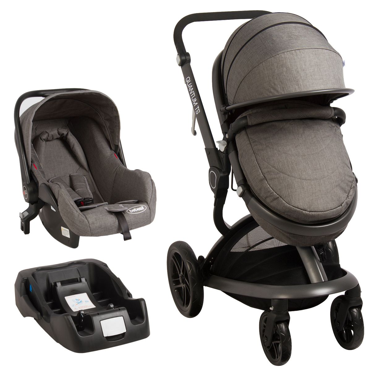 BEBESIT - Coche Travel System Quantum Gris Bebesit