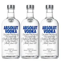 ABSOLUTE - 3 Vodka Absolut Blue - Turquesa