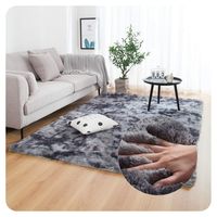 Alfombra peludita gris jaspeado antideslizante 180x200 cm