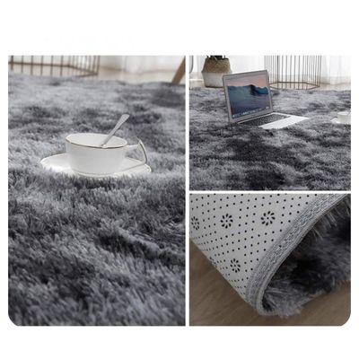 Imagen 2 del producto Alfombra peludita gris jaspeado antideslizante 180x200 cm