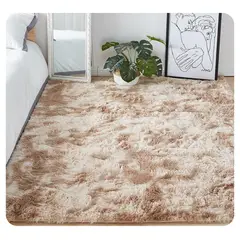 GENERICO - ALFOMBRA PELUDITA, ANTIDESLIZANTE, COLOR BEIGE JASPEADO 180X200 CM