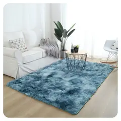 GENERICO - ALFOMBRA PELUDA, ANTIDESLIZANTE, JASPEADA 180X200 CM