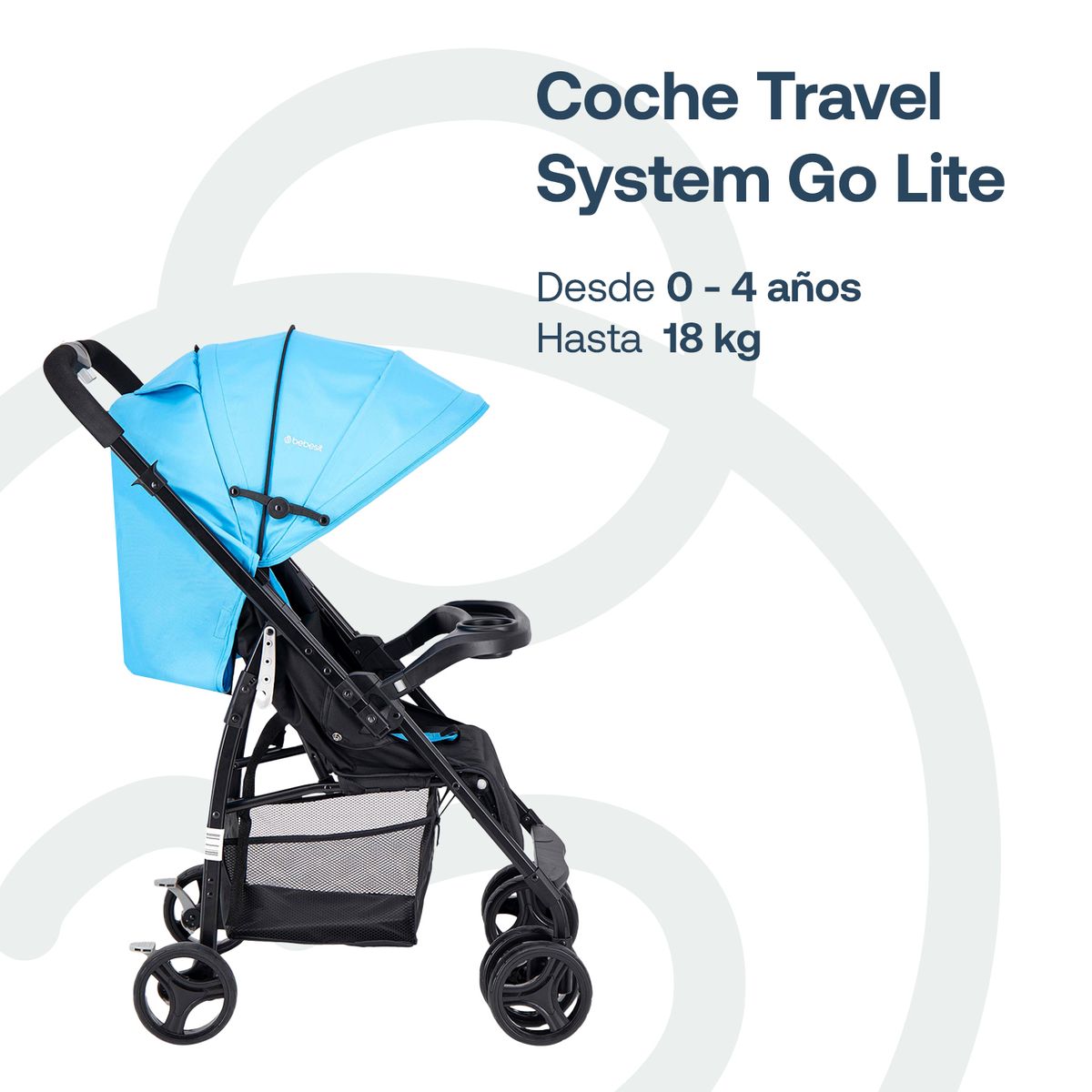 BEBESIT - Coche Travel System Go Lite Azul Bebesit