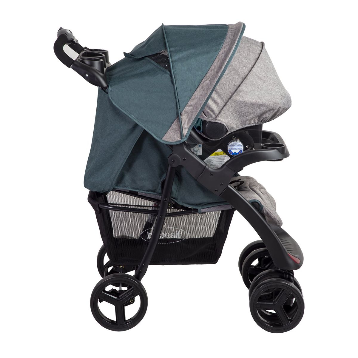 BEBESIT - Coche Travel System Lisboa Gris Verde Bebesit