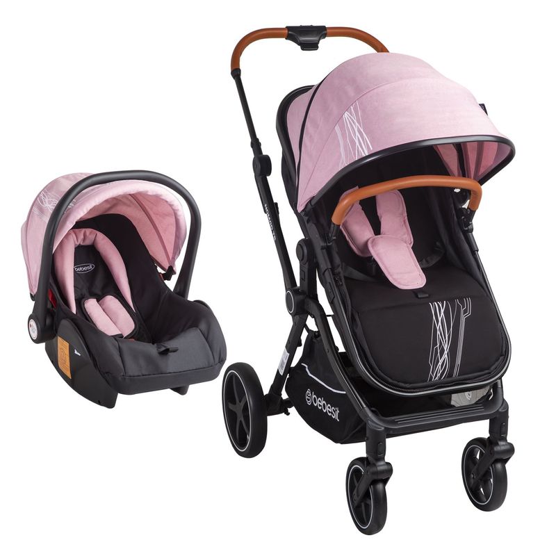 BEBESIT - Coche Travel System Nomad Rosa Bebesit
