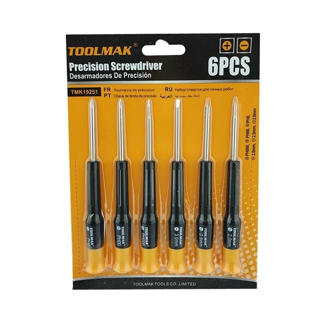 GENERICO - Juego De Destornilladores De Precision 6 Piezas Toolmak