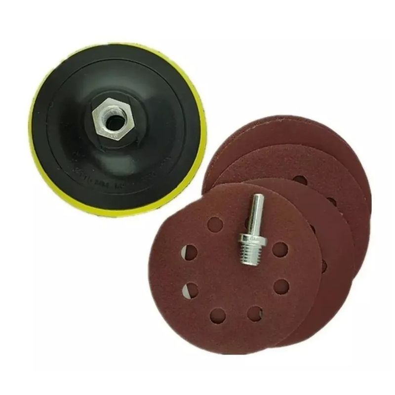 GENERICO - Kit Accesorios Para Pulir 115mm 4 1/2 Con Adaptador Toolmak