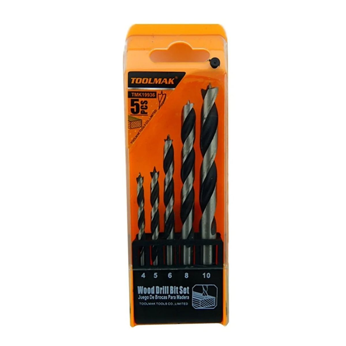 GENERICO - Kit Set Juego Brocas Para Madera 5 Piezas Tmk19936