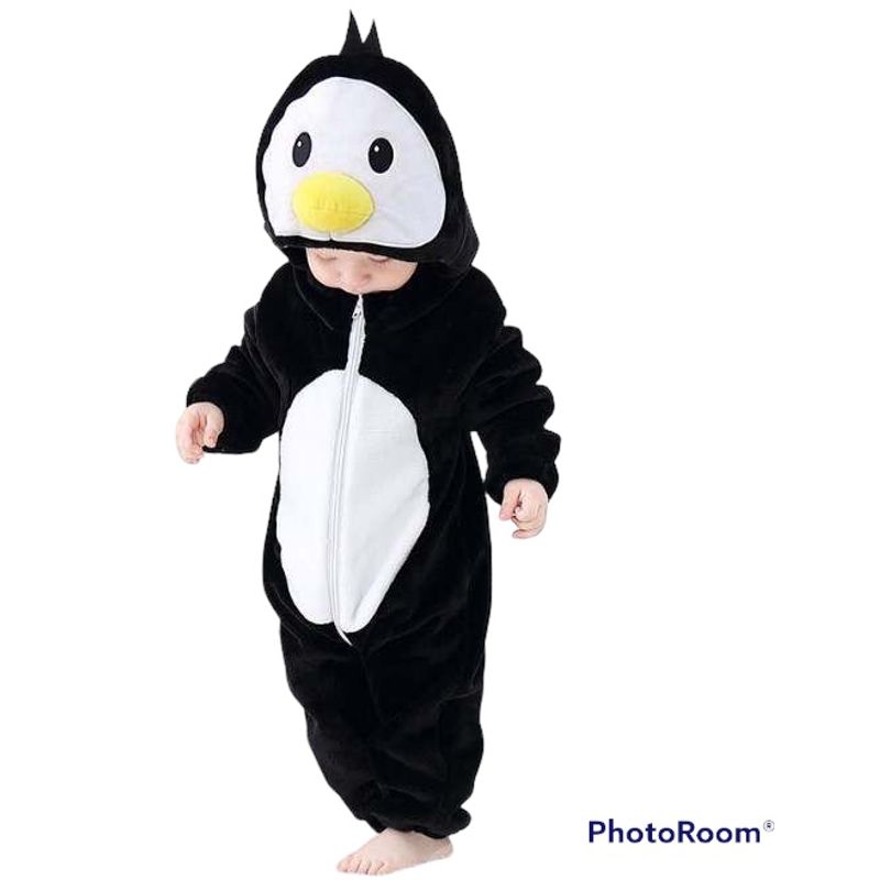 ANGO - ENTERITO BEBÉ PIJAMA ANIMALES PINGUINO