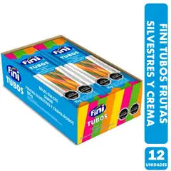 FINI - Tubos - Frutal Silvestres Y Crema Acidos Pack Con 12U