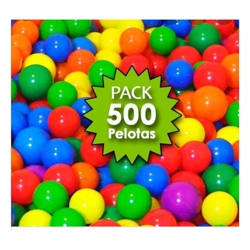 GENERICO - Pelotas de colores para Piscina/Pack de 500 unidades