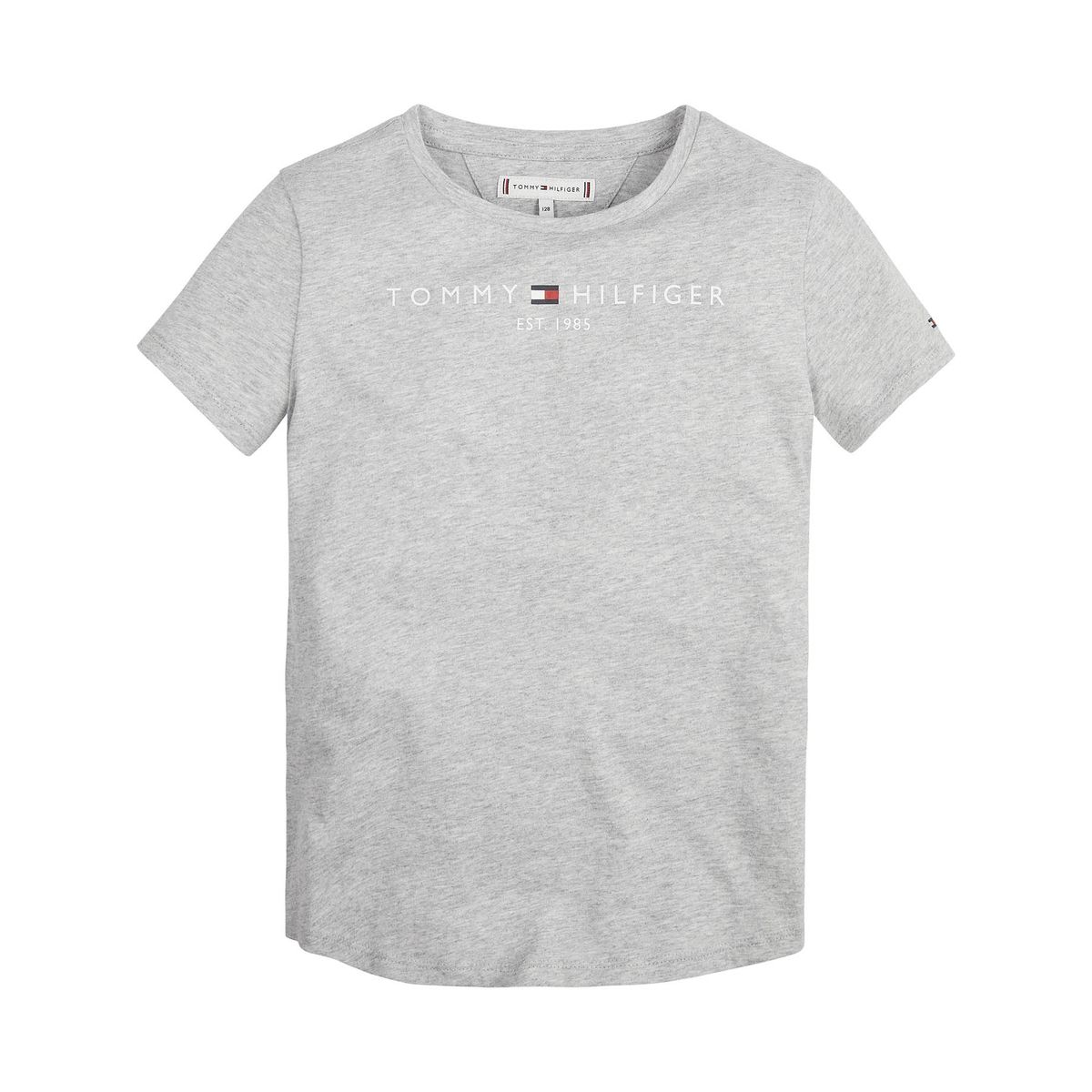 TOMMY HILFIGER - Polera Essential Organic Cotton Gris Tommy Hilfiger